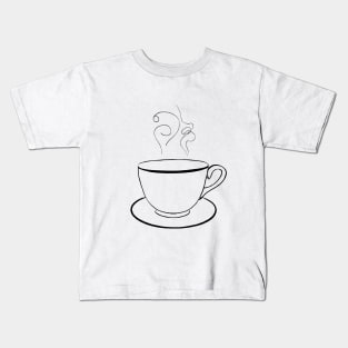 Hot Tea Cup Kids T-Shirt